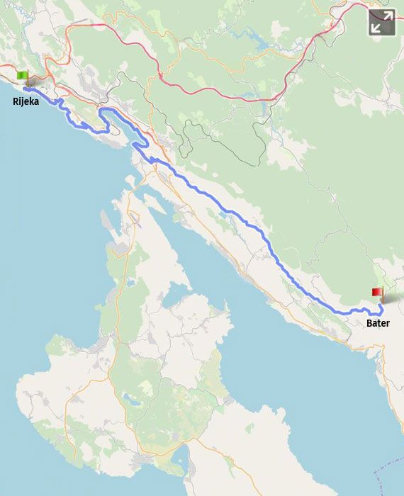 Prikaz na karti 05 Rijeka - Bater